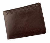 HAARLEM Men KUZE 23750 Leather Wallet With Cardholder Brown